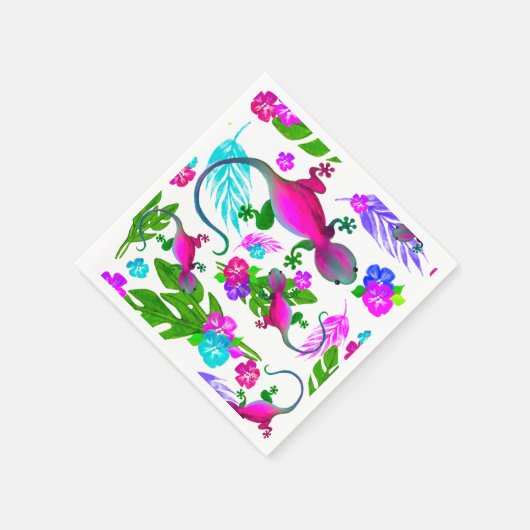 Tropical Geckos Napkins Serviette (Ecke)