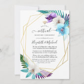Tropical Geometric Online Virtual Wedding Einladung (Vorderseite)