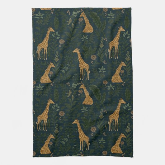 Tropical Giraffe Hangout Geschirrtuch (Vertikal)