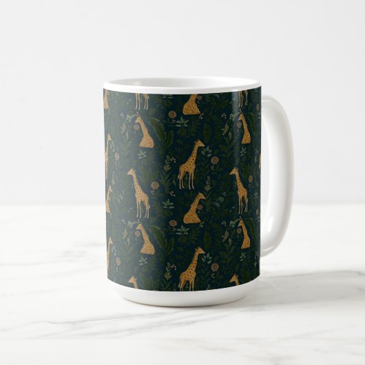 Tropical Giraffe Hangout Kaffeetasse (VorderseiteRechts)