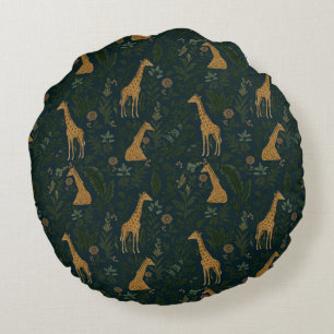 Tropical Giraffe Hangout Rundes Kissen