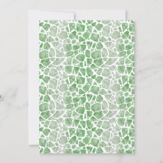 Tropical Giraffe und Baby Jungle Baby Shower Einladung (Rückseite)