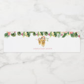 Tropical Girl Sloth Baby Dusche Wasserflasche Etik Wasserflaschenetikett (Einzelnes Label)