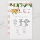 Tropical Girl Sloth Baby Shower Purgame (Vorne/Hinten)