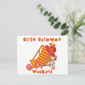 Tropical Girls Abenteuer Wochenende Postkarte (Stehend Vorderseite)