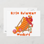 Tropical Girls Abenteuer Wochenende Postkarte (Vorne/Hinten)