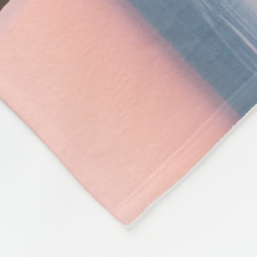 Tropical Girly Pink & Blue Palm Tree Sunset Custom Fleecedecke (Ecke)