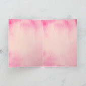 Tropical Girly Pink Peach Hibiskus Blume Karte (Innenseite)