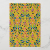 Tropical Glam Citrine Yellow Folieneinladung (Rückseite)