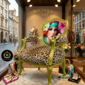 Tropical Glam Redhead Martini Cocktail Decoupage Seidenpapier