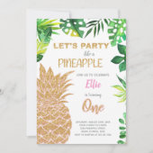 Tropical Glam Summer Party Card Einladung (Vorderseite)