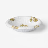 Tropical Glittery Gold Palms Kinderdusche Hochzeit Pappteller (Gewinkelt)