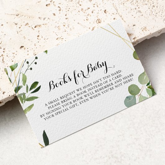 Tropical Gold Calligraphy Baby Showbucher anforder Begleitkarte