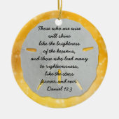 Tropical Gold Christlich Scripture Pastor Ornament (Vorne)
