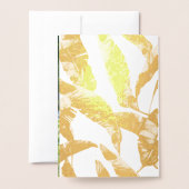 Tropical Gold Foil Banana Blätter Hochzeit einlade Folienkarte (Rückseite mit Umschlag)