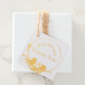 Tropical Gold Foil Palm Blätter Weihnachten Vielen Geschenkanhänger (Mit Box)