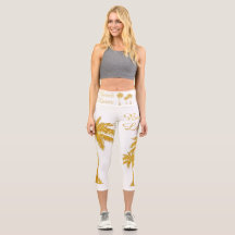 Tropical Gold Glitzer Beach Lover White