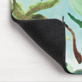 Tropical Gold Green Blätter Mousepad (Ecke)