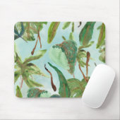 Tropical Gold Green Blätter Mousepad (Mit Mouse)