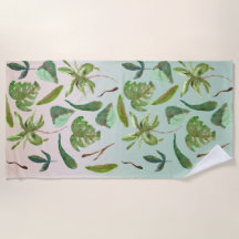Tropical Gold Green Blätter