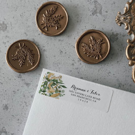 Tropical Gold Green Foliage Rücksendeadresse