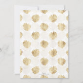 Tropical Gold Monstera Leaf White Design (Rückseite)