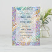 Tropical Gold Palm Blätter farbenfrohe Gestaltung (Stehend Vorderseite)