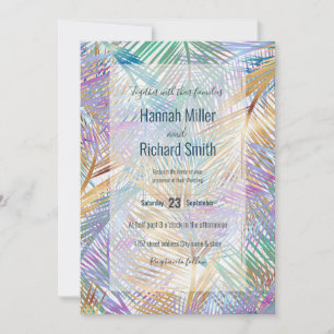 Tropical Gold Palm Blätter farbenfrohe Gestaltung