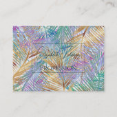 Tropical Gold Palm Blätter farbenfrohe Gestaltung Visitenkarte (Vorderseite)