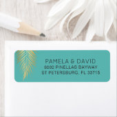 Tropical Gold Palm Frontend auf Caribbean Blue (Insitu)