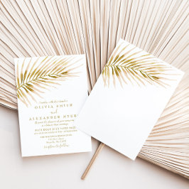 Tropical Gold Palm Hochzeit Einladung