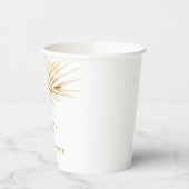 Tropical Gold Palm Hochzeit Pappbecher (Links)