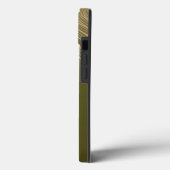 Tropical Gold Palm Leaf, Ihr Name, Olive Green Case-Mate iPhone Hülle (Rückseite / Links)