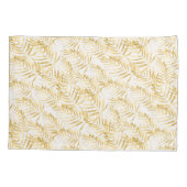 Tropical Gold Palm Leaf Kissenbezug (Rückseite)