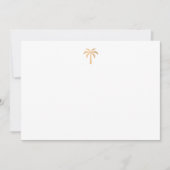 Tropical Gold Palm Tree Danke Karte (Vorderseite)