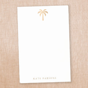 Tropical Gold Palm Tree Post-it Klebezettel