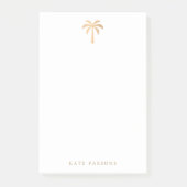 Tropical Gold Palm Tree Post-it Klebezettel (Vorderseite)