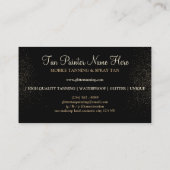 Tropical Gold Palm Tree Tan Spray Sparkling Visitenkarte (Rückseite)