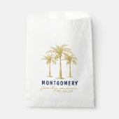 Tropical Gold Palm Trees Custom Family Wiedersehen Geschenktütchen (Vorderseite)