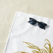 Tropical Gold Palm Trees Custom Family Wiedersehen Strandtuch (Beispiel)