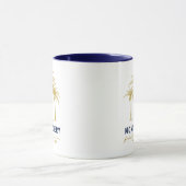 Tropical Gold Palm Trees Custom Family Wiedersehen Tasse (Zentrum)
