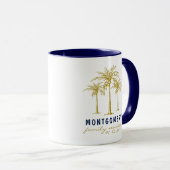 Tropical Gold Palm Trees Custom Family Wiedersehen Tasse (VorderseiteRechts)