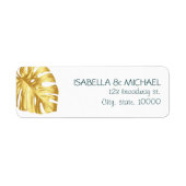 Tropical Gold Personalisierte Hochzeitadresse (Vorne)