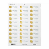 Tropical Gold Personalisierte Hochzeitadresse (Vorne)