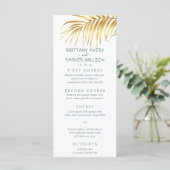 Tropical Gold Wedding Menu Menükarte (Stehend Vorderseite)