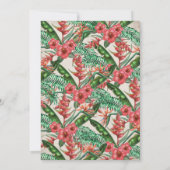 Tropical Golden Pineaple Bridal Dusche Einladung (Rückseite)