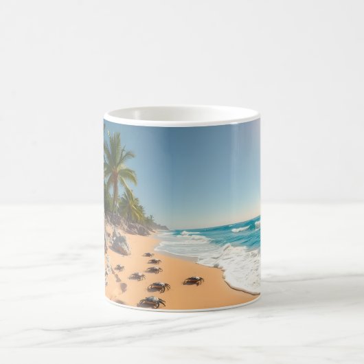 Tropical Golden Shell Beach Chic Kaffeetasse (Mittel)