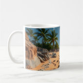 Tropical Golden Shell Beach Chic Kaffeetasse (Links)