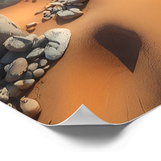 Tropical Golden Shell Beach Chic Poster (Ecke)