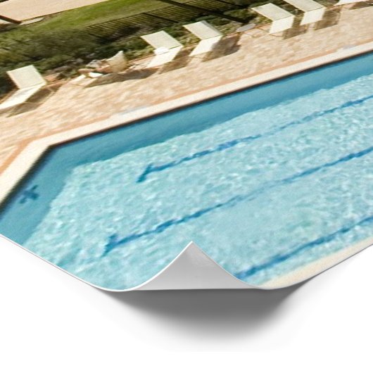 Tropical Golf Resort Print Poster (Ecke)